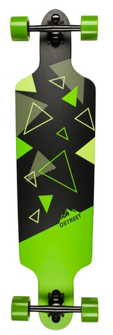 D-Street Longboards Polygon Tri Drop Through, Green